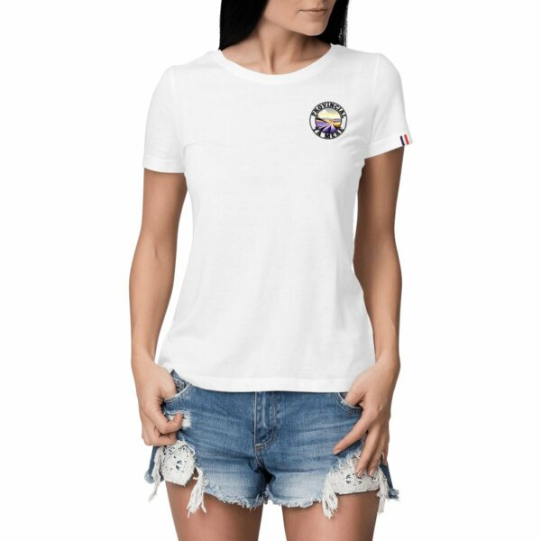 T-SHIRT BLANC PROVINCIAL COULEUR - FEMME - Made in France