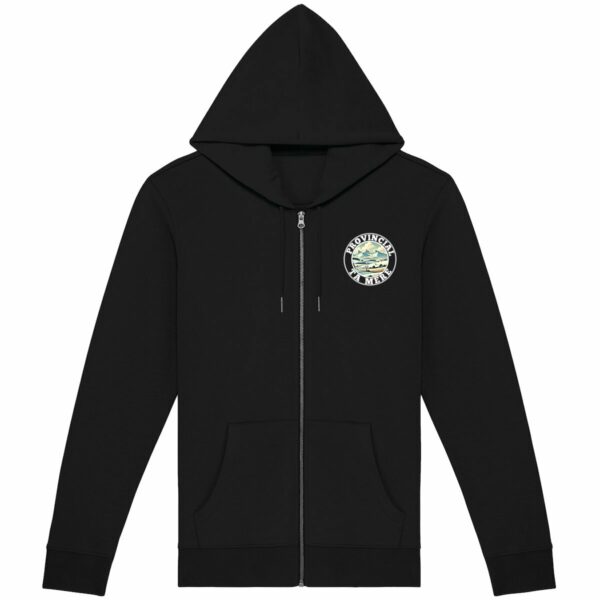 SWEAT CAPUCHE ZIPPE NOIR - COULEUR